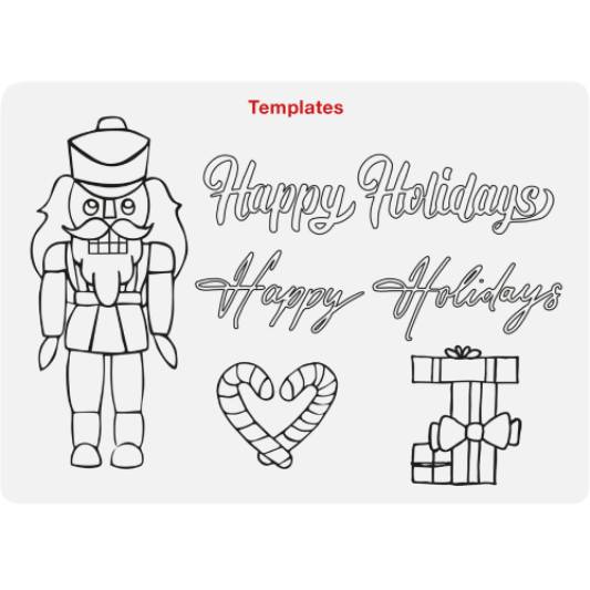 Творчески комплект Happy Holidays - коледни картички и етикети за подарък Faber-Castell Creative Box Limited Edition