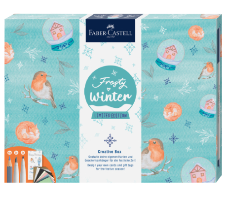 Творчески комплект Frosty Winter - зимни картички и етикети за подарък Faber-Castell Creative Box Limited Edition