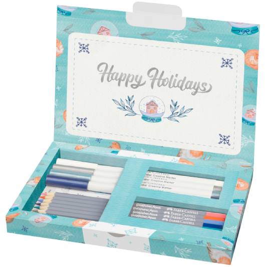 Творчески комплект Frosty Winter - зимни картички и етикети за подарък Faber-Castell Creative Box Limited Edition