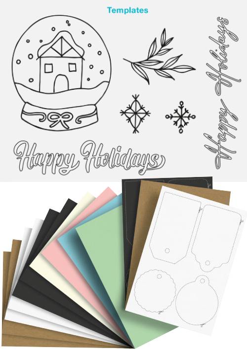 Творчески комплект Frosty Winter - зимни картички и етикети за подарък Faber-Castell Creative Box Limited Edition