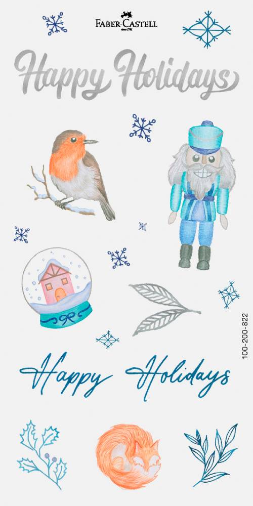 Творчески комплект Frosty Winter - зимни картички и етикети за подарък Faber-Castell Creative Box Limited Edition